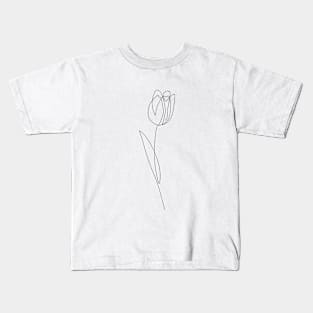 Single Tulip Line Kids T-Shirt
